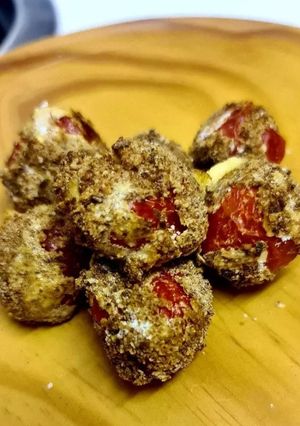 A picture of Air fried peppadews stuffed with cream cheese.