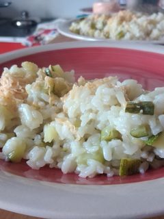 Una foto de Risotto de zapallito italiano