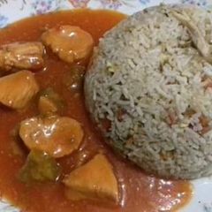 Chicken Fried Rice #Cookpadapp A picture of Chicken Fried Rice #Cookpadapp.