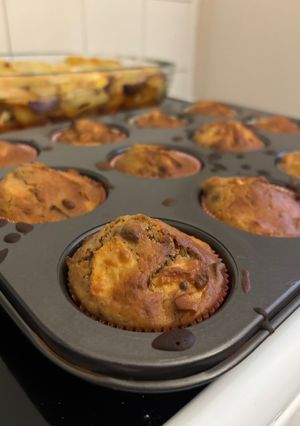 Almás-diós muffin recept fotója