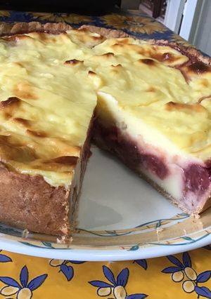 Une photo de Flan pâtissier aux fraises