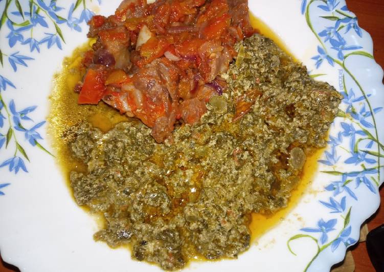 Recipe of Award-winning Fried goat meat with Kienyeji