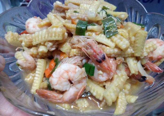 Resep Tumis Udang Jagung muda Resep Tumis Udang Jagung muda