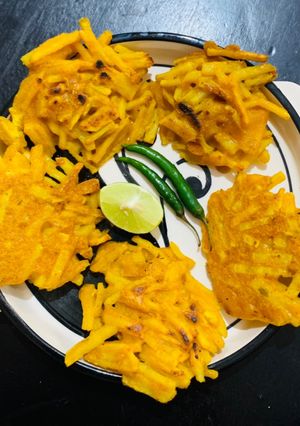 A picture of Potato wedges pancakes.