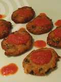 Hamburguesas de carne con verduras condimentadas