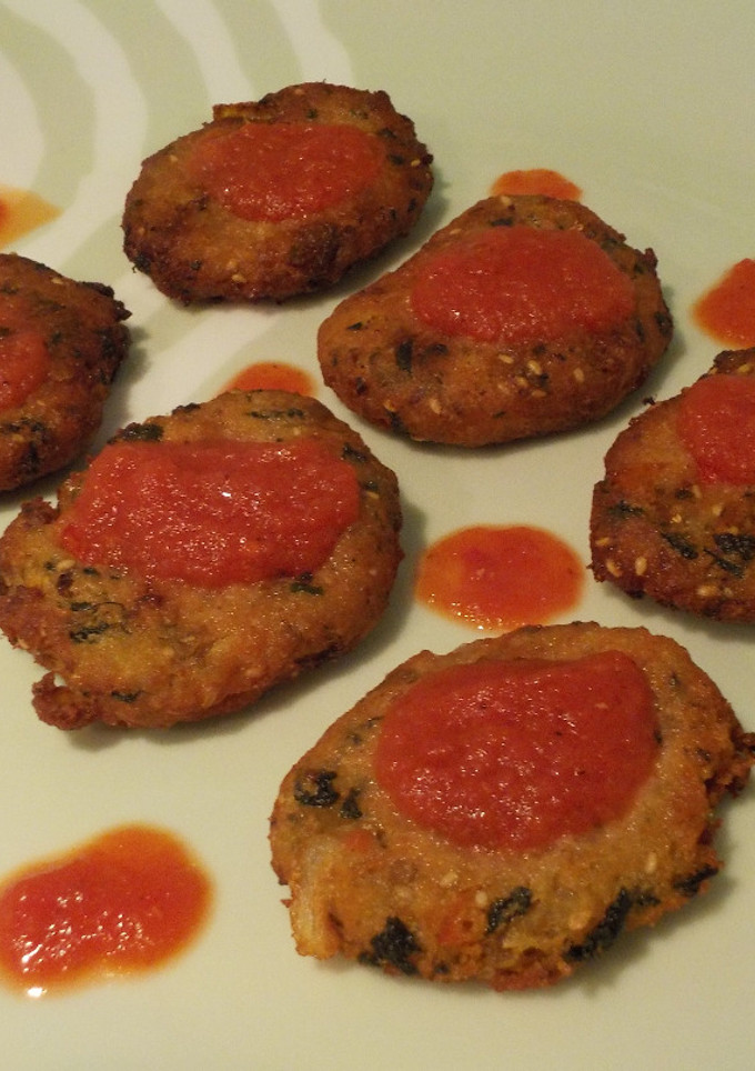 Una foto de Hamburguesas de carne con verduras condimentadas
