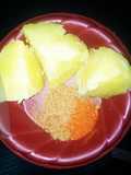 Cooke potato and granded kuli