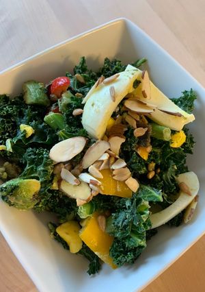 A picture of Warm kale salad.