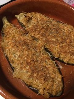 Una foto de Berenjena rellena de verdura Thermomix