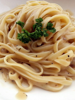 A picture of Carbonara Mushroom Linguine.