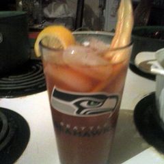 A picture of Brad's sunday morning hangover cure (whiskey caesar).