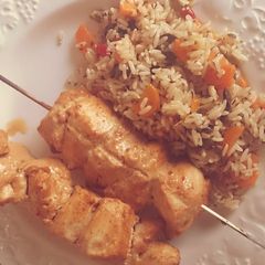 A picture of "BIG SH!T" - Spicy Chicken Kebab.