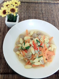 Foto resep Tumis sayur campur baso
