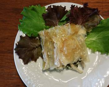 The New Way Make Recipe Phyllo pie with chicken spinach feta cheese Yummy