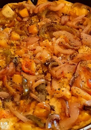 Φωτογραφία της συνταγής Φριτάτα με καραμελωμένα κρεμμύδια