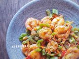 Asam Pedas Tumis Pare Belut dan Udang