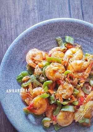 Foto resep Asam Pedas Tumis Pare Belut dan Udang