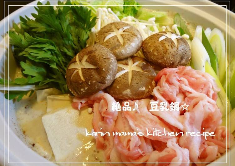 Recipe of Award-winning Really Delicious Soy Milk Nabe (Hotpot)