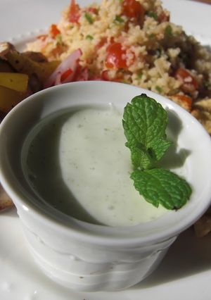 A picture of Yogurt-Mint Sauce: A Taste of India.