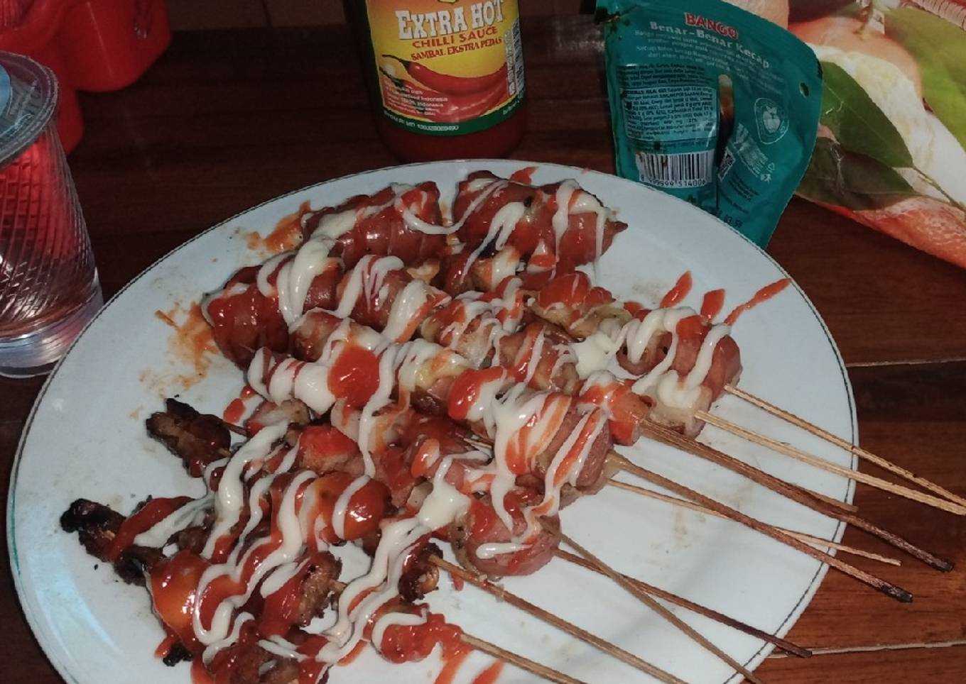 Grilled sate seafood