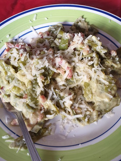 Una foto de Judías verdes a la carbonara con Thermomix tm6