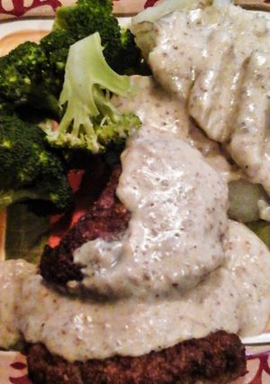 A picture of Garlicky Chicken Fried Steak.