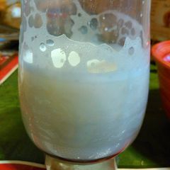 Fresh homemade almond milk A picture of Fresh homemade almond milk.
