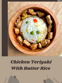 Foto resep Chicken teriyaki with butter rice (mpasi 1th+)