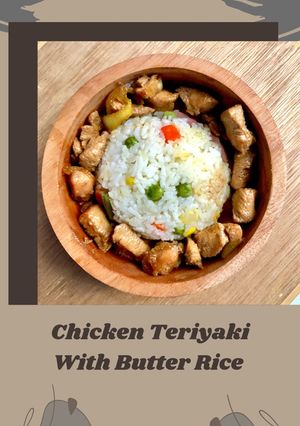 Foto resep Chicken teriyaki with butter rice (mpasi 1th+)
