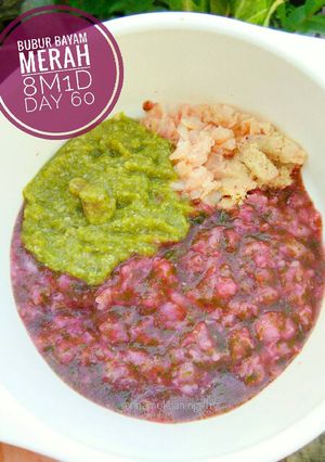 Foto resep Mpasi bubur bayam merah
