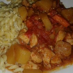 A picture of Chicken Paprikash.