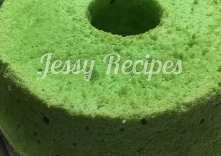Chiffon Cake Pandan Almond