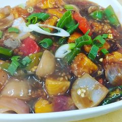 Chilli paneer gravy A picture of Chilli paneer gravy.