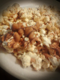 A picture of Peanut butter chocolate popcorn.