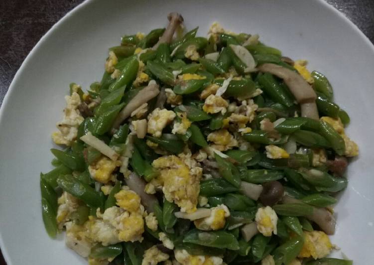 Resep Buncis tumis jamur shimeiji, Bisa Manjain Lidah