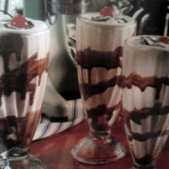 A picture of Chocolate Swirl Milkshakes.
