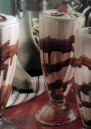 A picture of Chocolate Swirl Milkshakes.
