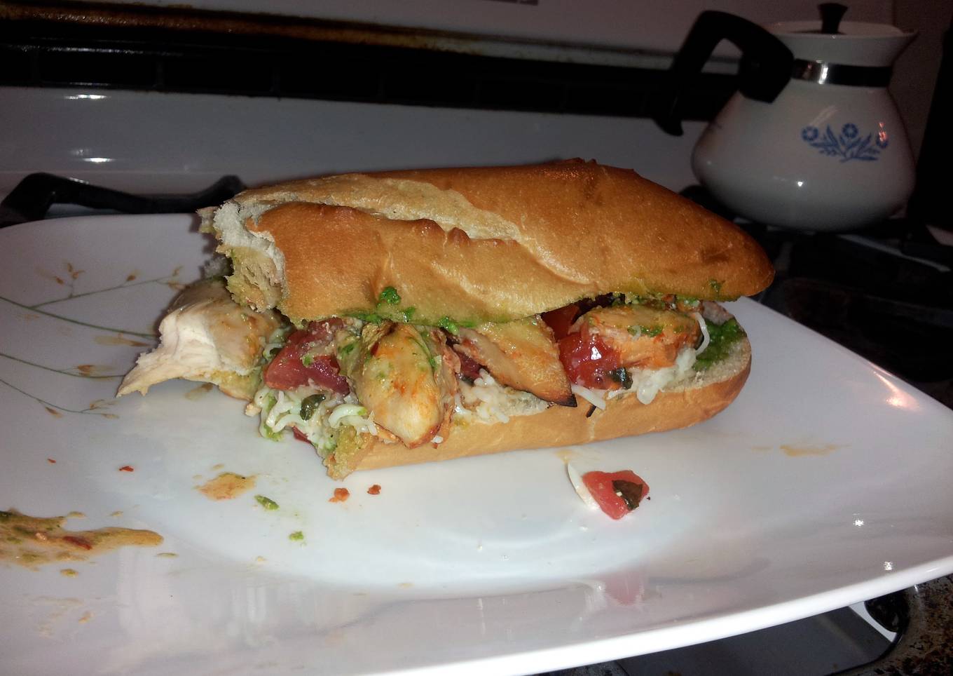 bruschetta chicken sandwhich