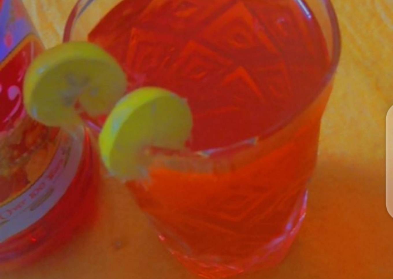 Ruhafza with lemon