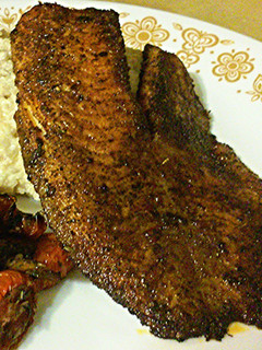 A picture of Blackened Tilapia 1-2-3.