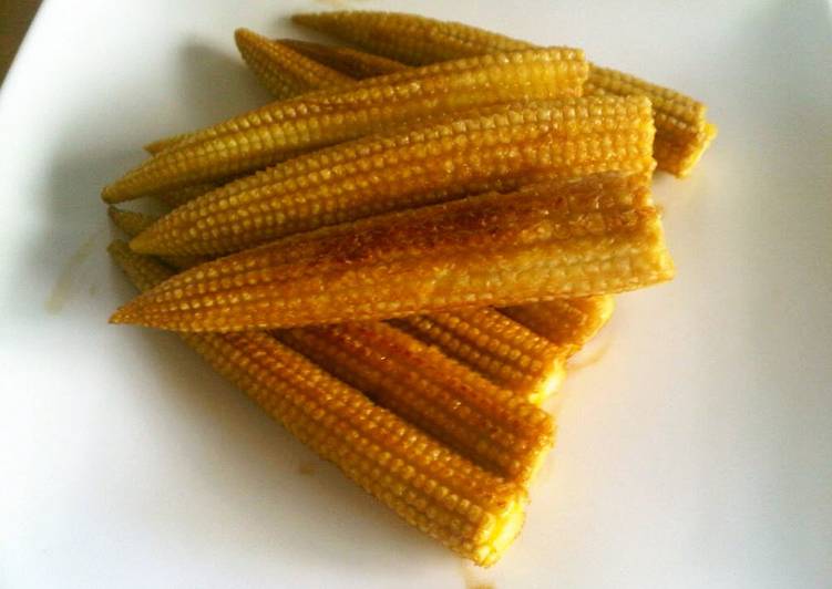 Recipe of Perfect Young Corn with Butter and Soy Sauce in 5 Minutes
