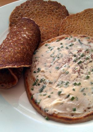 A picture of Vickys Savoury Pancakes/Wraps, GF DF EF SF NF.