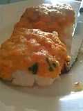 Flavourful cod with carrot's crust.