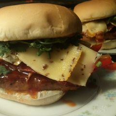 A picture of Bloody Gouda Burger.