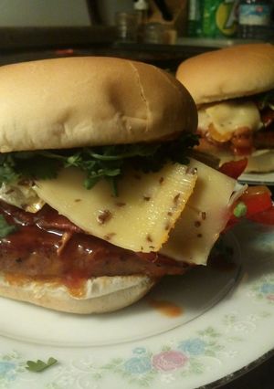 A picture of Bloody Gouda Burger.