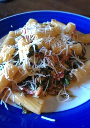 A picture of Italian Sausage Rigatoni.