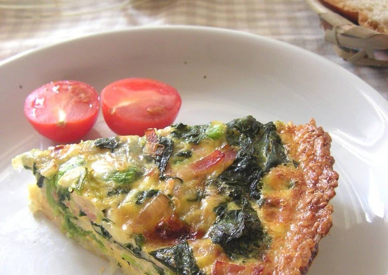 Healthy Quiche with a Crispy Rice Crust