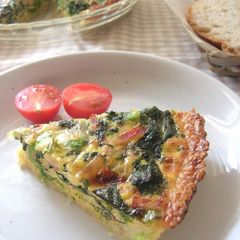A picture of Healthy Quiche with a Crispy Rice Crust.