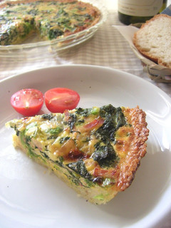 A picture of Healthy Quiche with a Crispy Rice Crust.