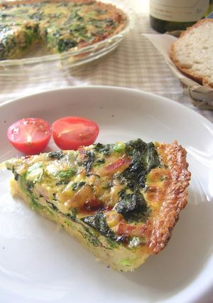 A picture of Healthy Quiche with a Crispy Rice Crust.